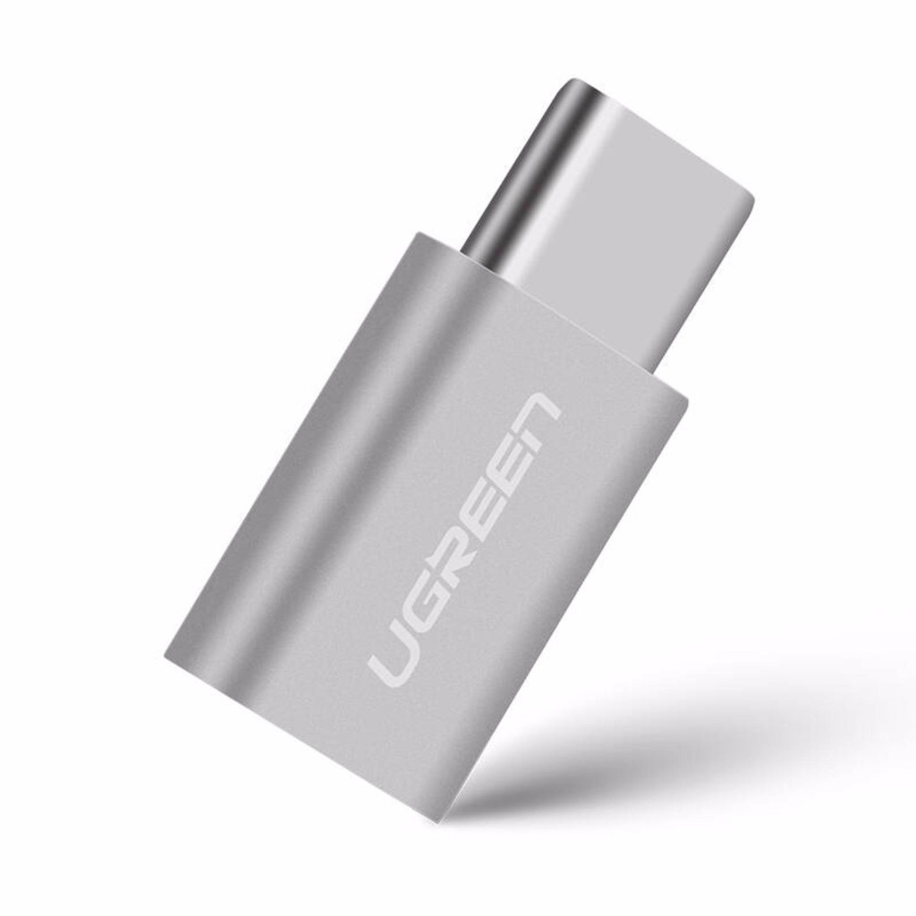 Đầu chuyển Micro USB cái sang USB-Type C đực vỏ nhôm UGREEN US189