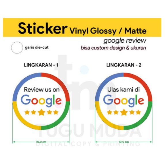 Miếng Dán Vinyl Nhám Cho Google Review