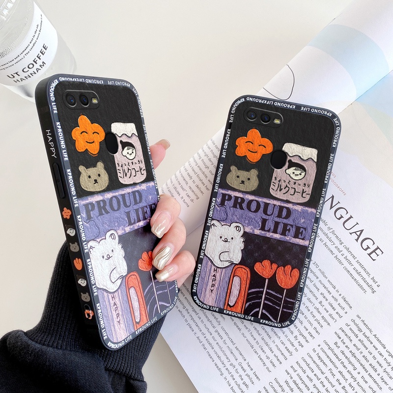 Oil Painting Shockproof Phone Case For Oppo F9 A3s A15 A53 A15s Realme C1 A12e A5s A7 A12 Realme 2 Pro Camera Lens Protection Soft Cases &amp; Covers
