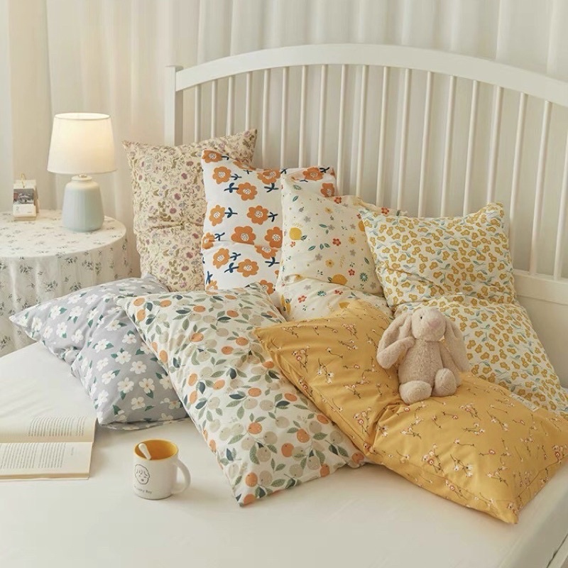 Bộ ga gối cotton hoa nhí (ảnh thật) -Nhim.bedding