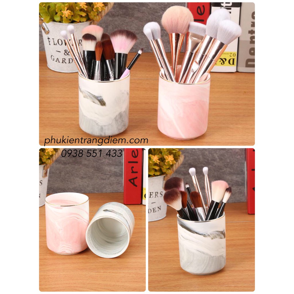 Lọ Đựng Cọ Trang Điểm Sứ Ceramic