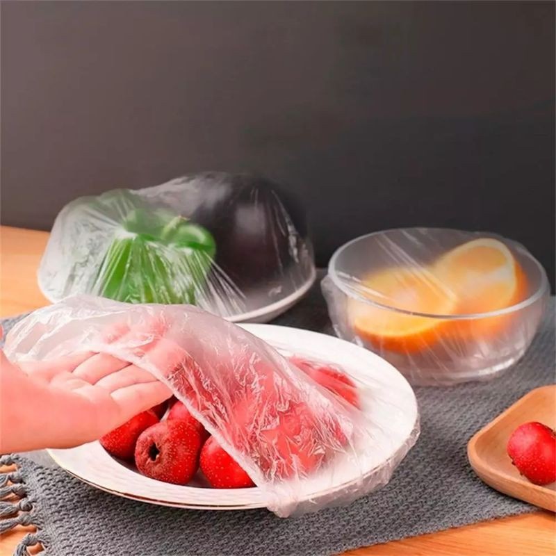 Set 100 Miếng Nhựa PE Bọc Tô Chén Bảo Quản Thực Phẩm Sử Dụng Một Lần