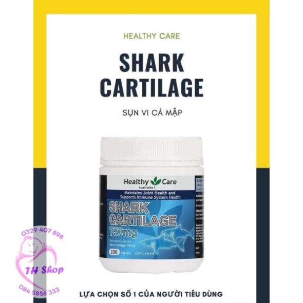 Freeship Sụn Vi Cá Mập - Healthy Care Shark Cartilage 750mg 200 Viên