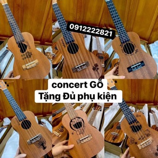 Đàn Ukulele Concert Deviser - Tặng đầy đủ phụ kiện