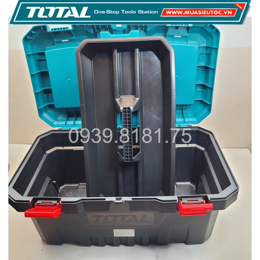 Hộp nhựa đựng công cụ 17'' Total TPBX0172 TPBX0171 Thùng khay đồ nghề đựng dụng cụ linh kiện điện tử, ốc vít tháo lắp