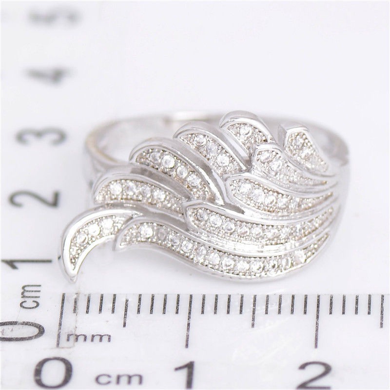 Nhẫn Bạc 925 Hình Đôi Cánh Đính Đá Thời Trang Cho Nữ