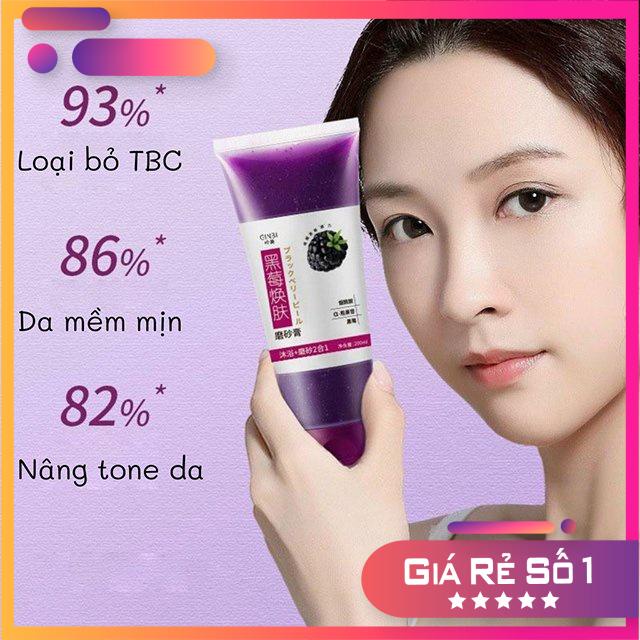 Gel tẩy tế bào chết toàn thân Mâm Xôi Trắng Da An Toàn, Hiệu Quả