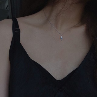 Dây chuyền tia sét dễ thương đính hạt lấp lánh