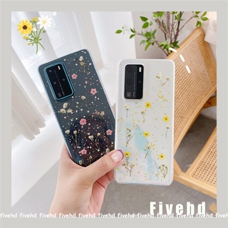 🌈Kho Sẵn Sàng🎁 Ốp Điện Thoại Họa Tiết Hoa Khô Lấp Lánh Màu Trong Suốt Cho Samsung A71 A51 A70 A50s A40 A30s A20 A10 M10