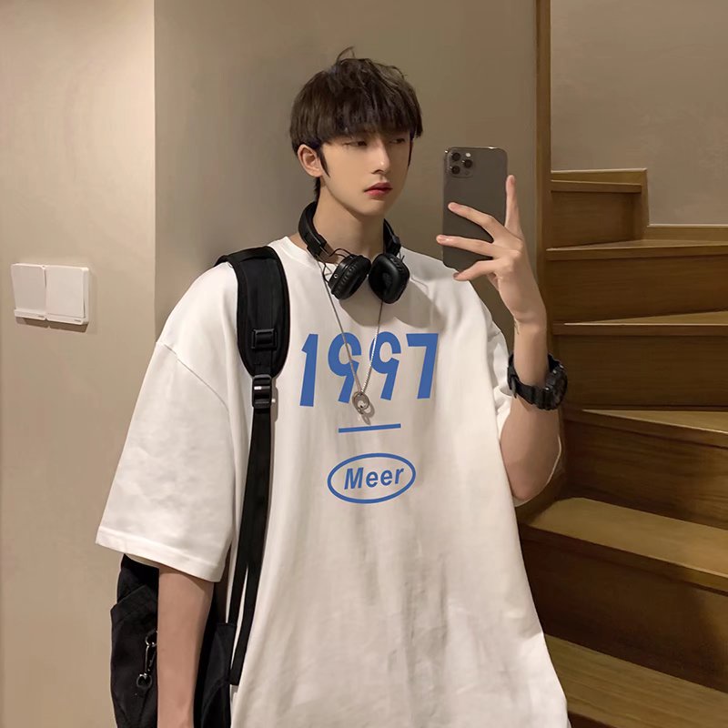 Áo Thun Nam Cổ Tròn Dáng Rộng Thời Trang Mùa Hè Size S-8XL