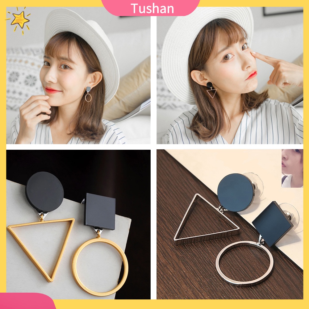 Khuyên tai thiết kế bất đối xứng xinh xắn thời trang cho nữ