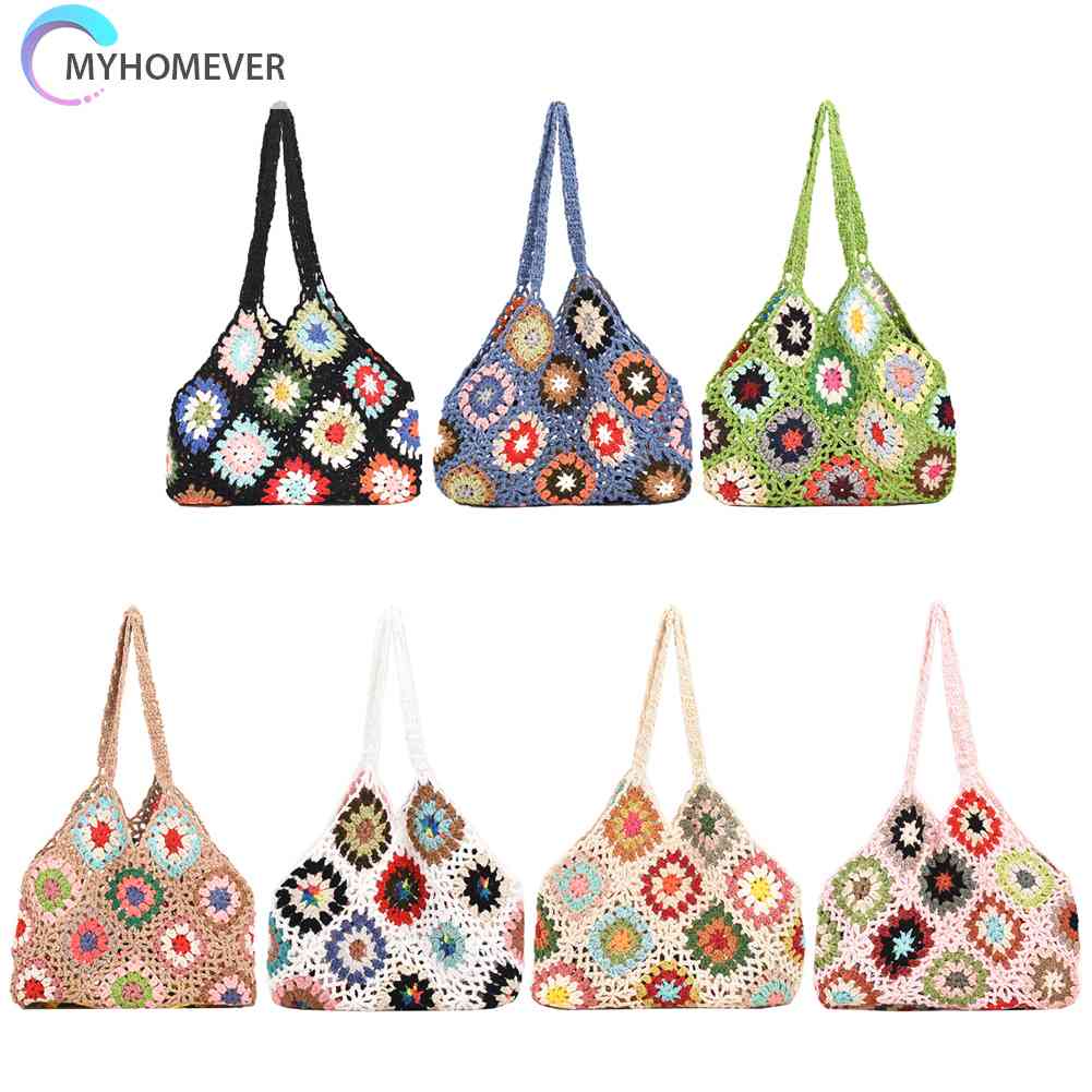 Túi Xách Đan Móc Phong Cách Bohomian Cho Nữ