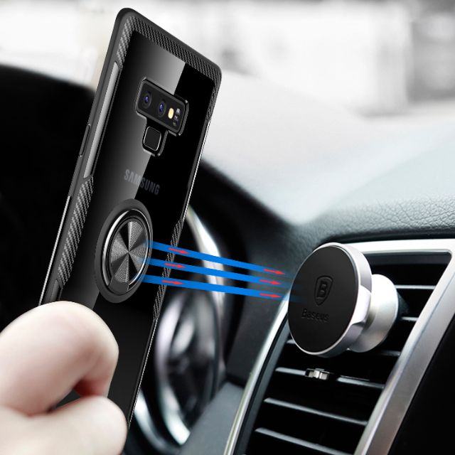 Ốp lưng Samsung Note 9 giá đỡ mặt lưng trong viền màu cao cấp thời trang