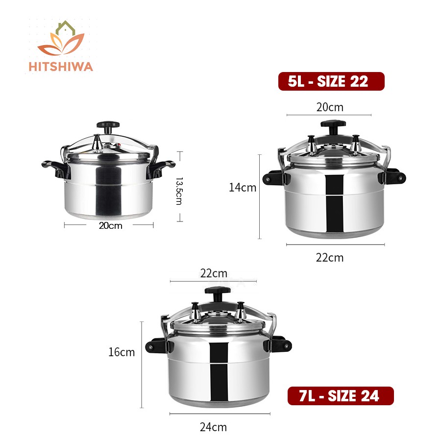 Nồi áp suất đa năng Sikma 4l - 5l - 7 lít - an toàn, bền, dùng cho bếp từ, bếp gas, bếp hồng ngoại