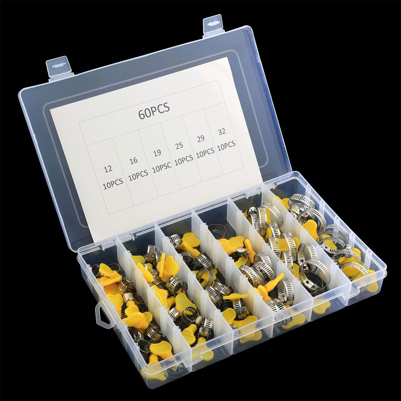 Set 60 Kẹp Ống Hình Chìa Khóa Có Thể Điều Chỉnh Tiện Dụng