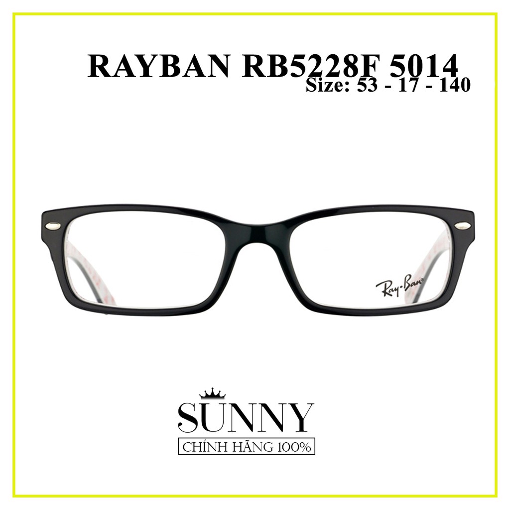 Gọng kính chính hãng Rayban RB5228F-5014 kèm tem thẻ bảo hành chính hãng, bảo hành toàn quốc, thiết kế dễ đeo bảo vệ mắt