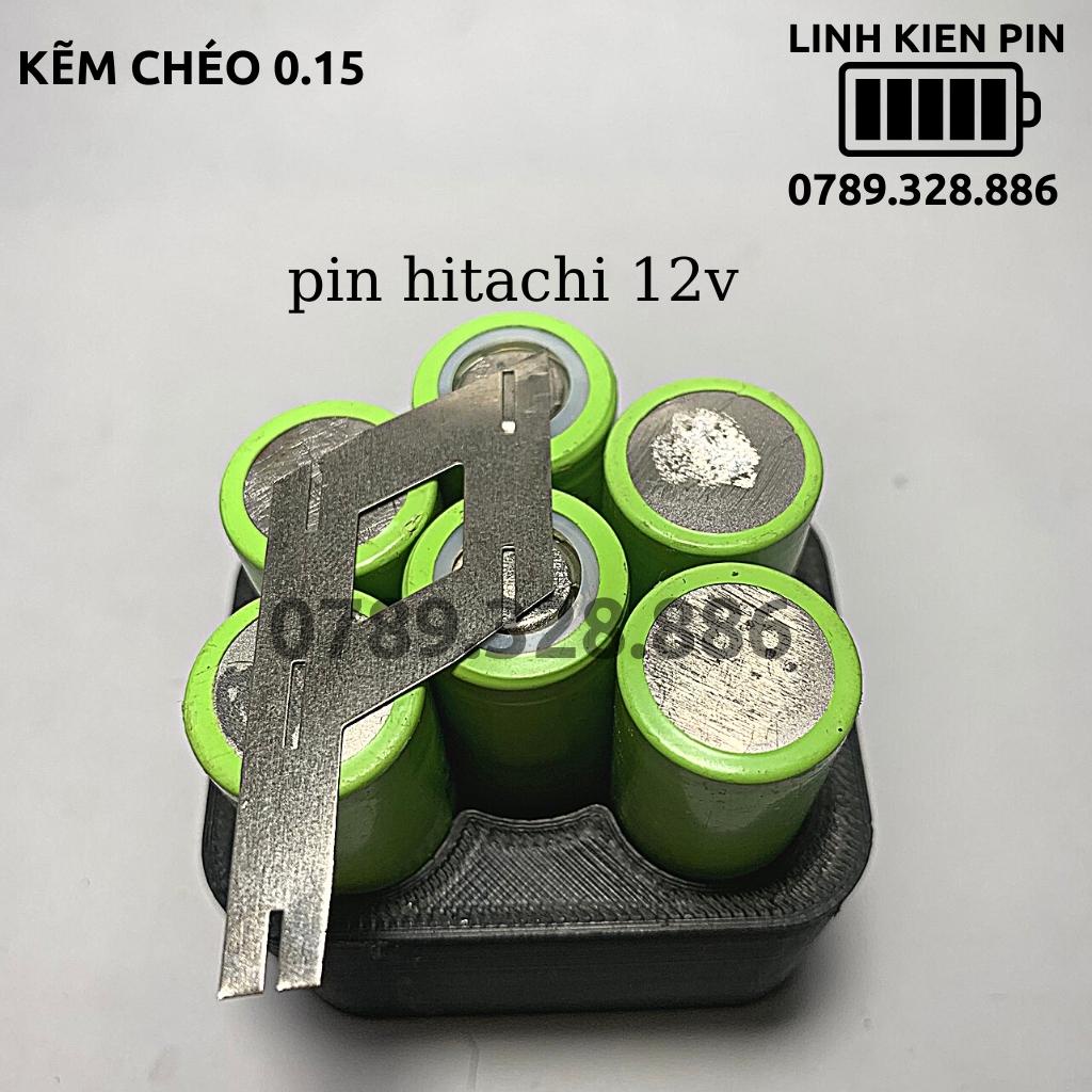 Kẽm đôi xéo,chéo hàn cell pin loại bóng đẹp dày 0.15mm phù hợp pin 18650