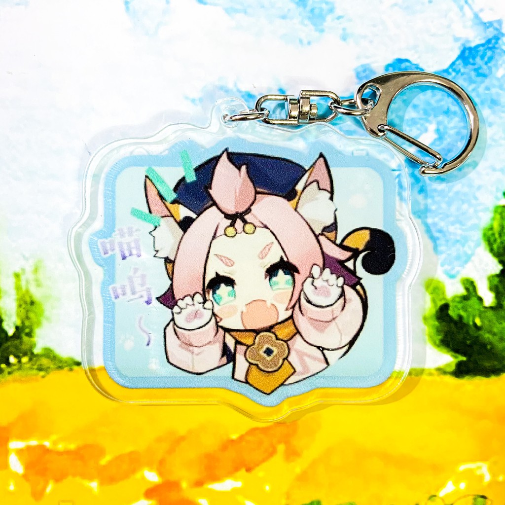 ( Mica trong acrylic ) Móc khóa GENSHIN IMPACT ver CHIÊU THỨC CHIBI anime chibi game xinh xắn