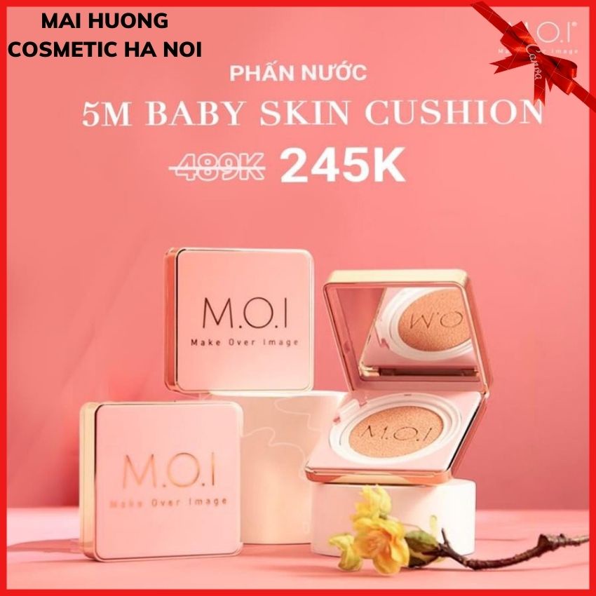 [Sale 50%] Phấn nước 5M Baby Skin Cushion MOI Hồ Ngọc Hà chống nắng SPF 50 +++ date 27/11/2022