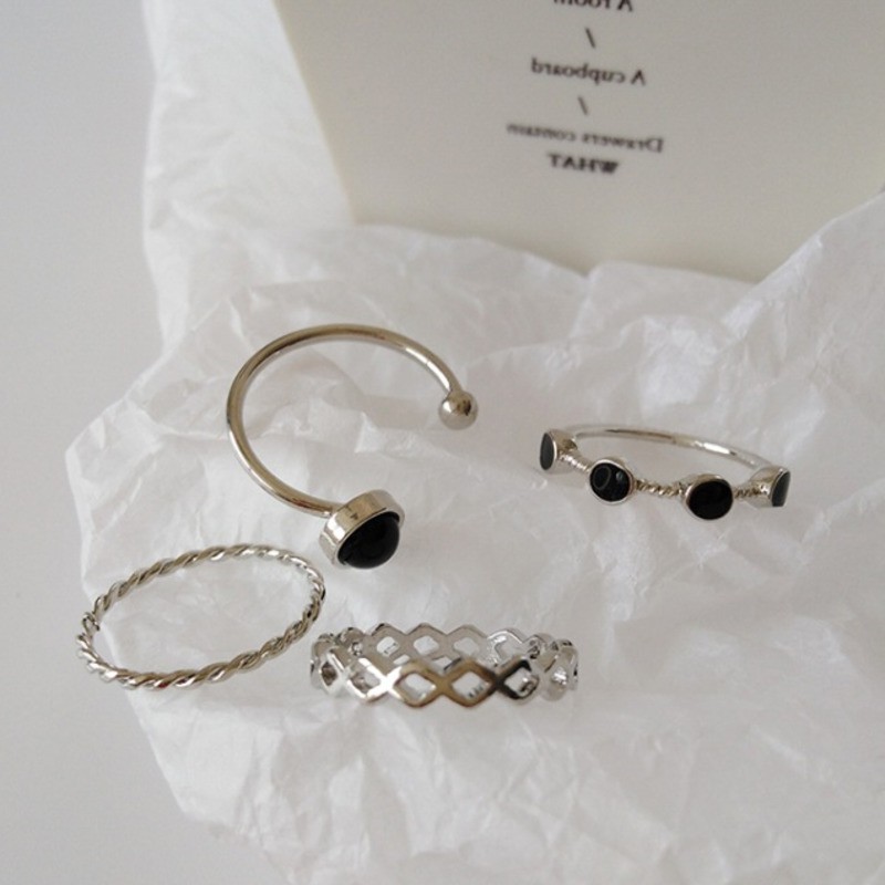 Bộ nhẫn phong cách retro cá tính thời trang dành cho nam và nữ