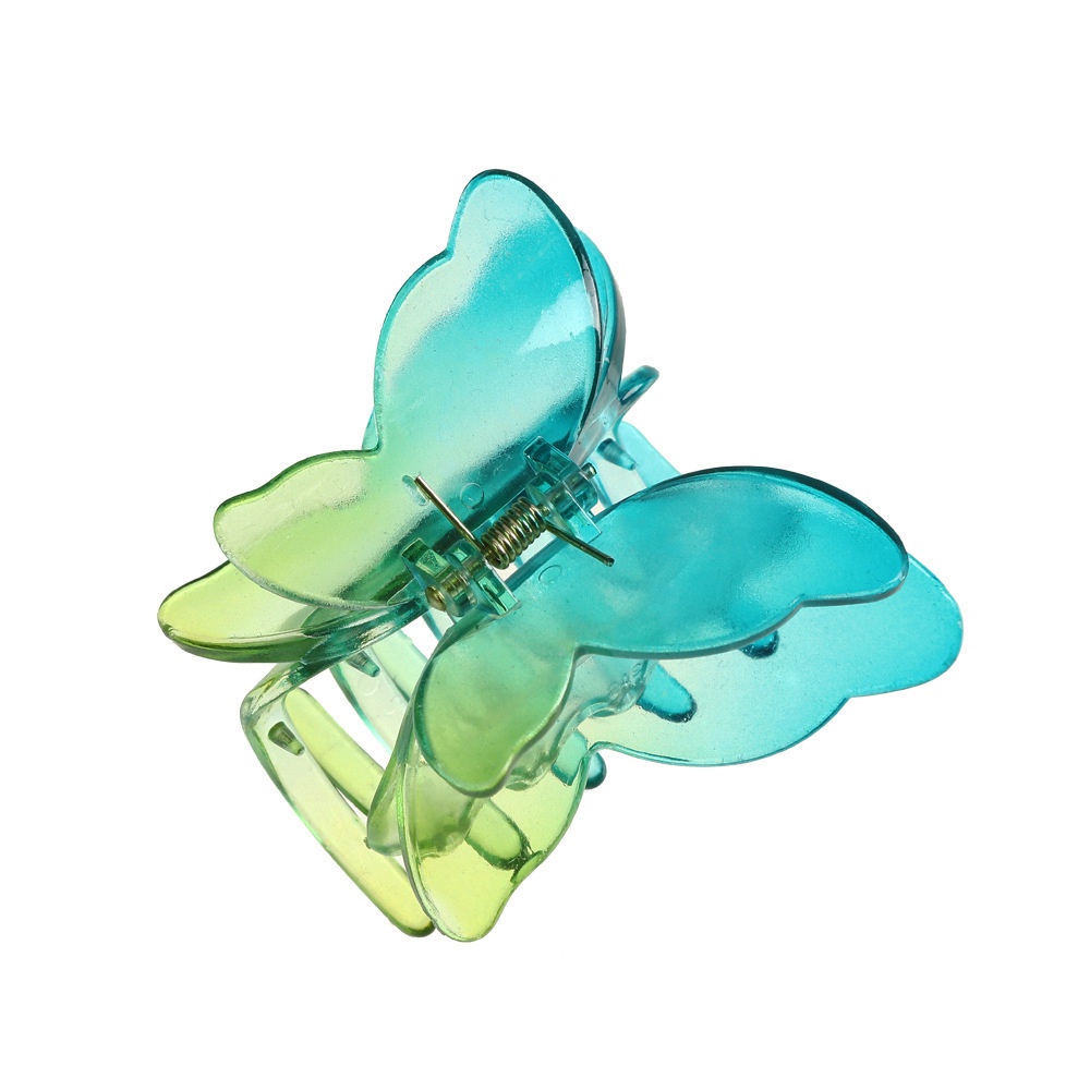 Kẹp Tóc Hình Bướm Acrylic Màu Gradient Hai Lớp Lãng Mạn Thời Trang Hàn Quốc