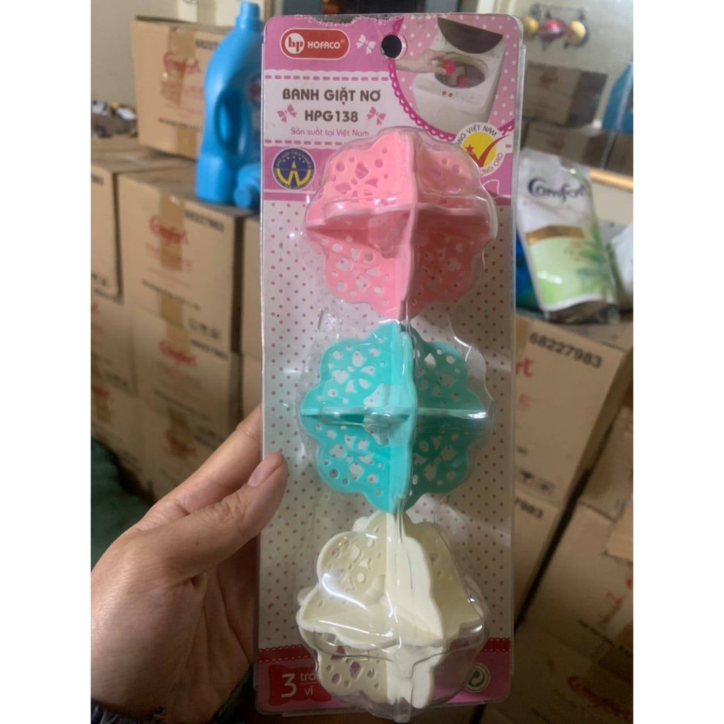 1 vỉ 3 banh giặt nơ loại lớn Hofaco HPG138