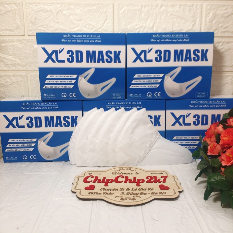 (Chính hãng) Hộp khẩu trang 3D mask Xuân Lai công nghệ Nhật