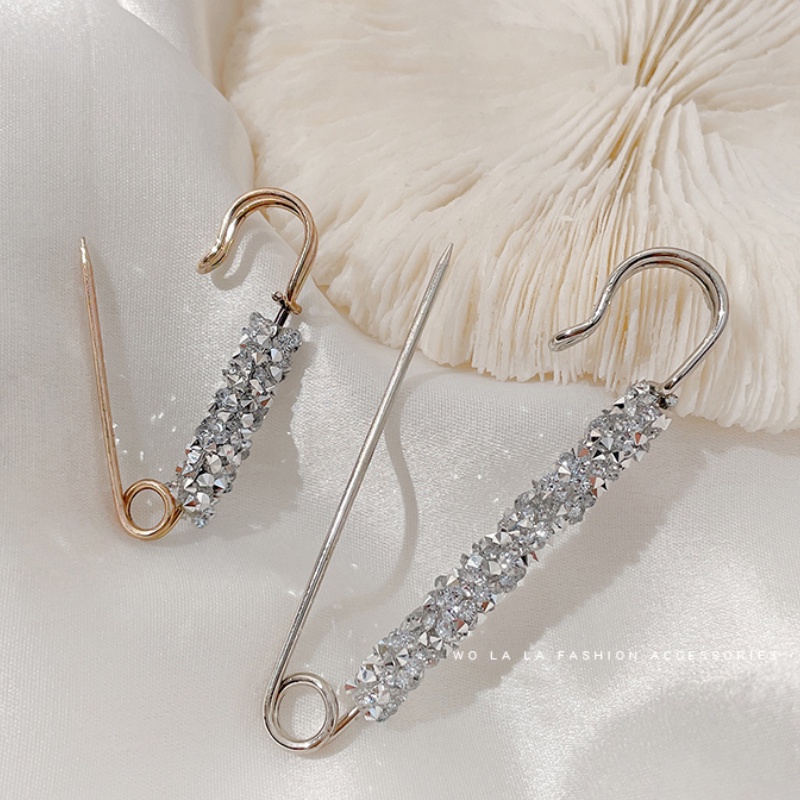 Ghim Cài Áo/Áo Khoác Cardigan Đính Pha Lê Nhân Tạo Chống Chói Thời Trang Hàn Quốc