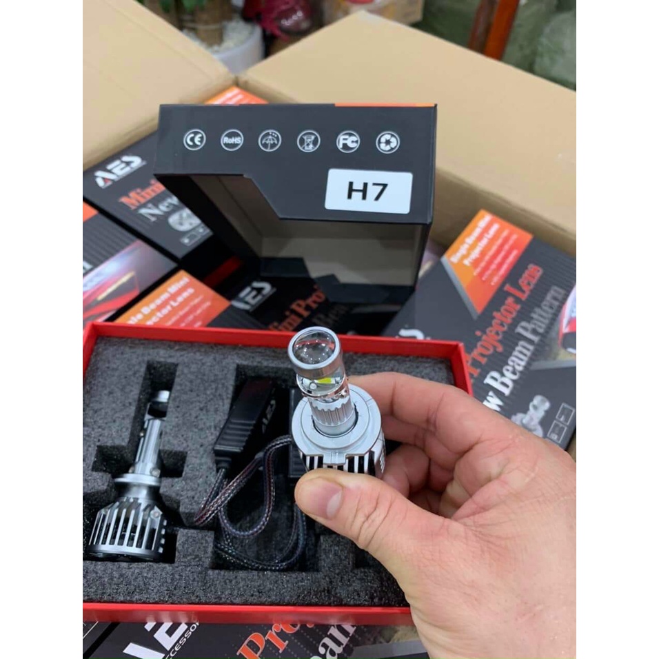 Bi led mini AES HYPER chân H7, H11, 9005, 9006- hàng chính hãng