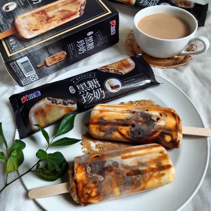 Kem sữa tươi trân châu đường nâu Shaomei