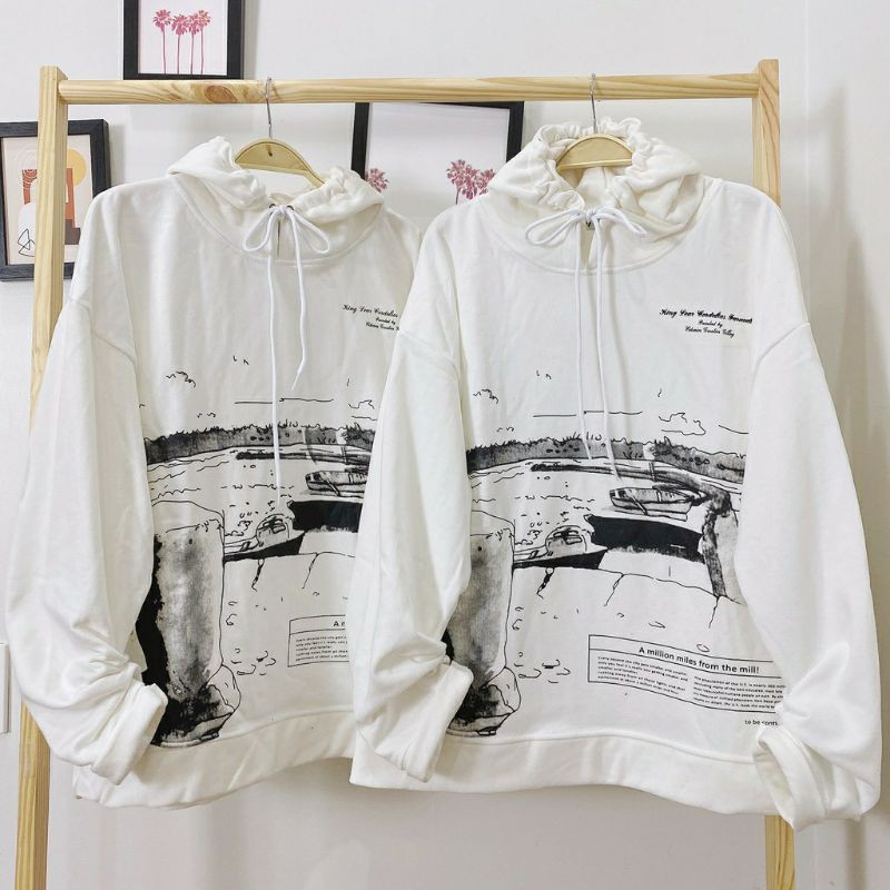 Áo khoác Hoodie MILES form rộng unisex (Ảnh thật)