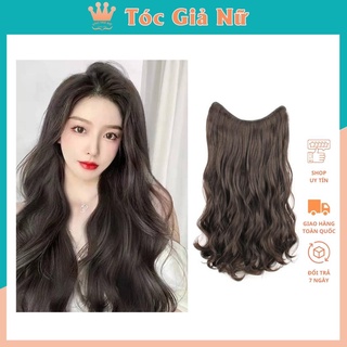Tóc giả nữ đẹp / Free ship 99k / Tóc giả kẹp xoăn đuôi HQ230-60CM