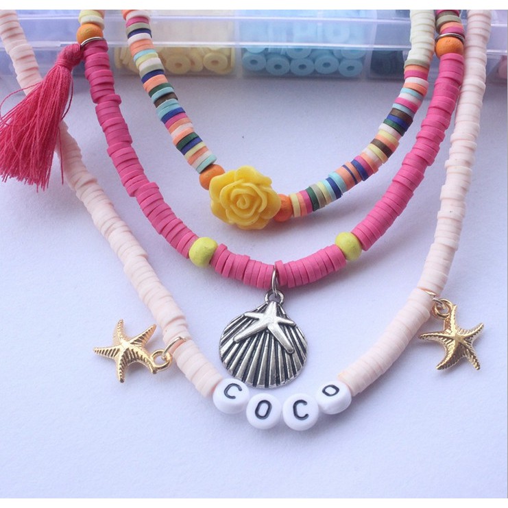 Bộ Hạt Đất Sét Polyme 6Mm Nhiều Màu Sắc Dùng Làm Trang Sức Thủ Công DIY