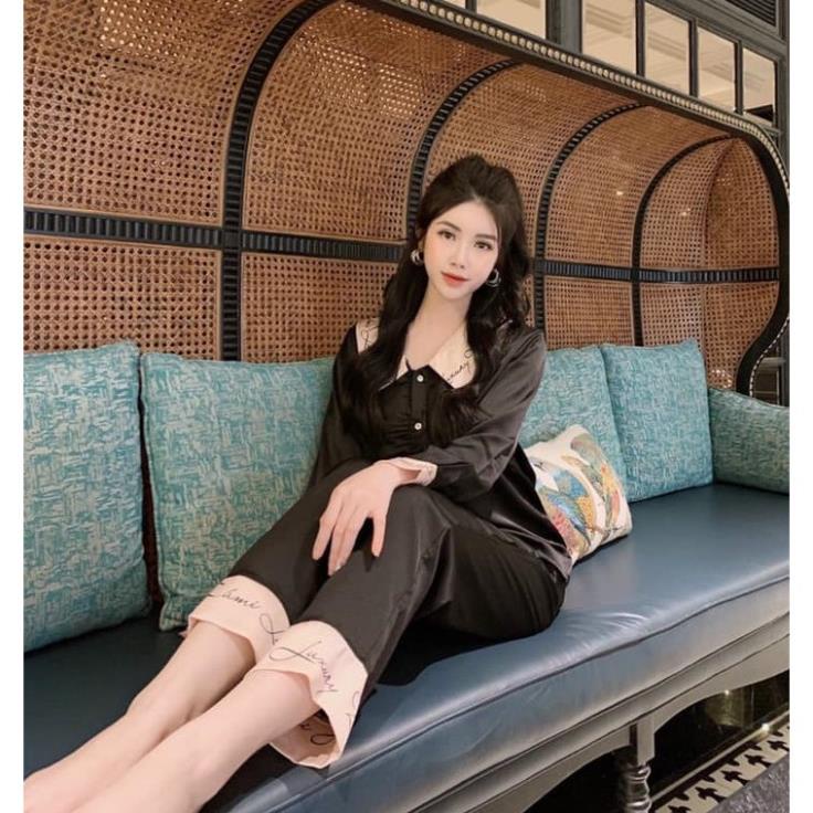 Sale 👉 Bộ Pijama Tay Dài Lụa Thái Cao Cấp Loại 1, Bộ Mặ nhà Lụa