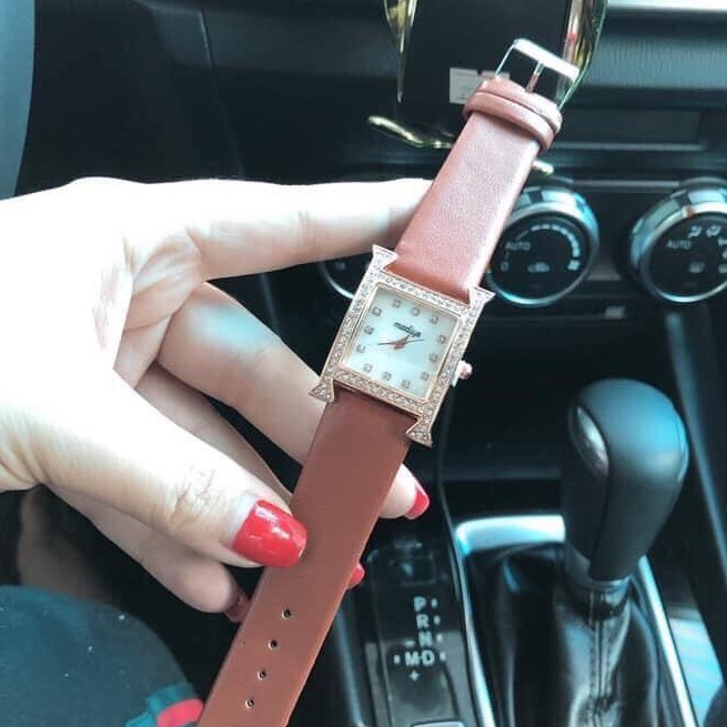 Đồng hồ thời trang nữ Modya MDA293 mặt chữ H cực đẹp dây da mềm, 4 màu dể dàng phối đồ | BigBuy360 - bigbuy360.vn