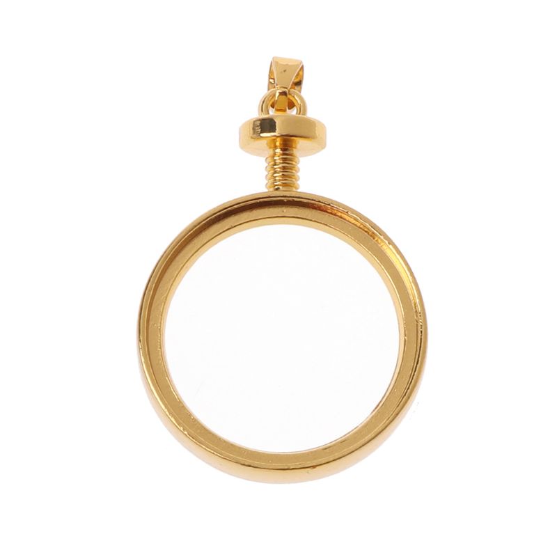 San * Mặt Dây Chuyền Hình Học Khung Kim Loại Mặt Hoa Khô Màu Vàng / Bạc Bằng Resin UV Cài Đặt