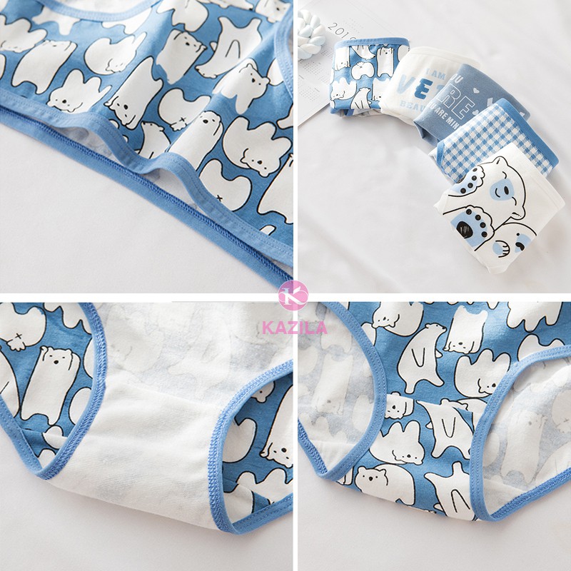 Quần lót Teen nữ dễ thương hình Gấu, Quần lót nữ cotton cao cấp kháng khuẩn Kazila QLT3 | BigBuy360 - bigbuy360.vn