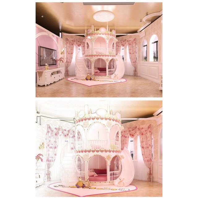 Giường lâu đài công chúa