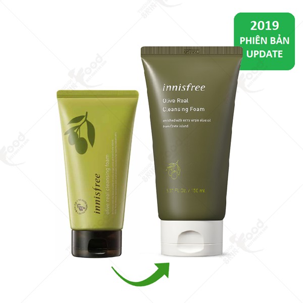 Sữa Rửa Mặt Dưỡng Ẩm Sâu Dành Cho Da Thiên Khô Innisfree Olive Real Cleansing Foam