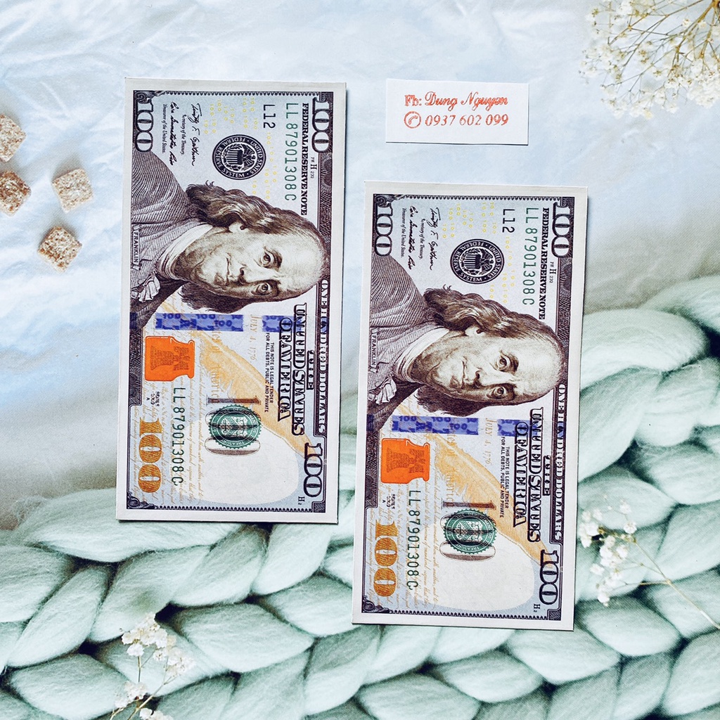 Xấp 10 bao lì xì 100 đô cực đẹp, bao lì xì tết