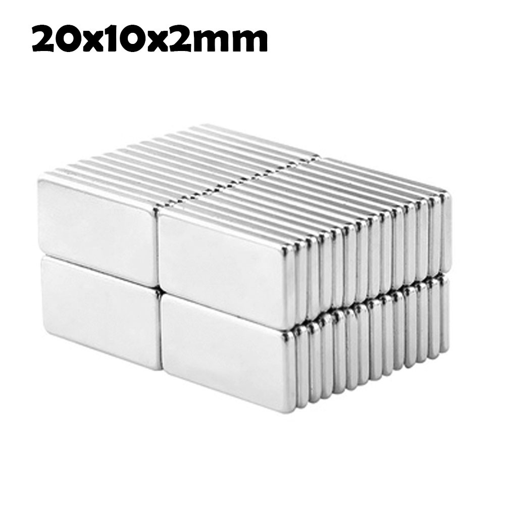 Nam châm đất hiếm 20x10x2mm, 20x10x4mm siêu hút