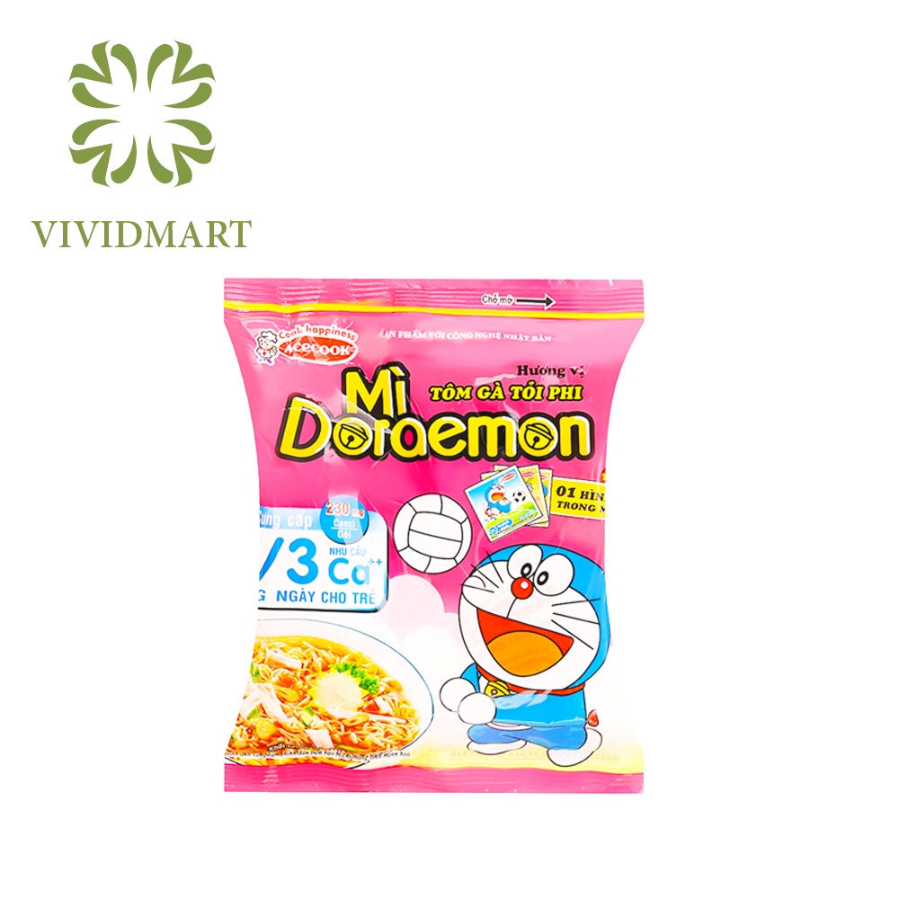 [Gói lẻ] MÌ DORAEMON 3 VỊ: BÒ CUỘN PHOMAI (PHÔ MAI), TÔM GÀ TỎI PHI, TÔM HẤP SỮA – 62g/GÓI - DOREMON / DOREAMON- ACECOOK | BigBuy360 - bigbuy360.vn