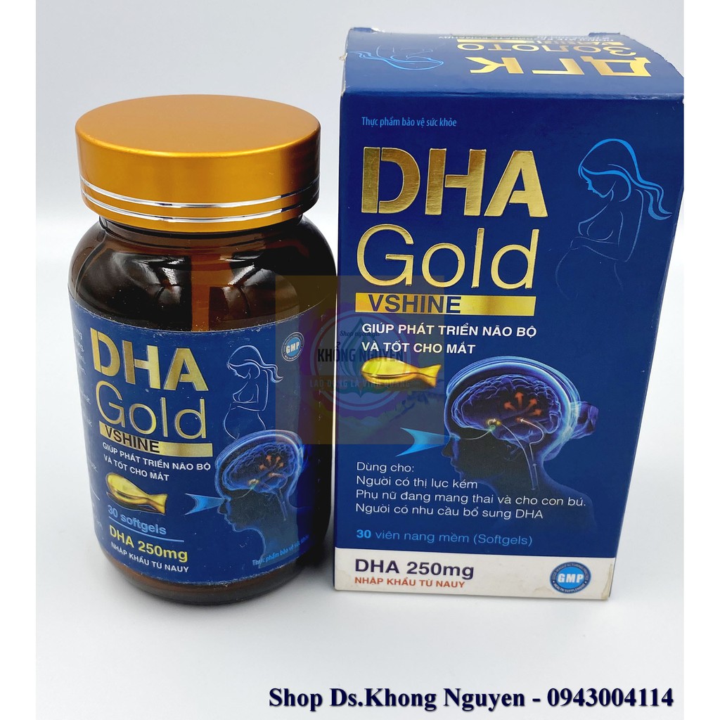 VIÊN BỔ SUNG DHA GOLD VSHINEV- NHẬP KHẨU TỪ NAUY -  HỘP 30 VIÊN