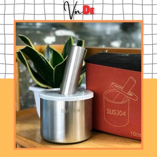 Bộ cối chày inox 304 cao cấp chống nấm mốc độc hại