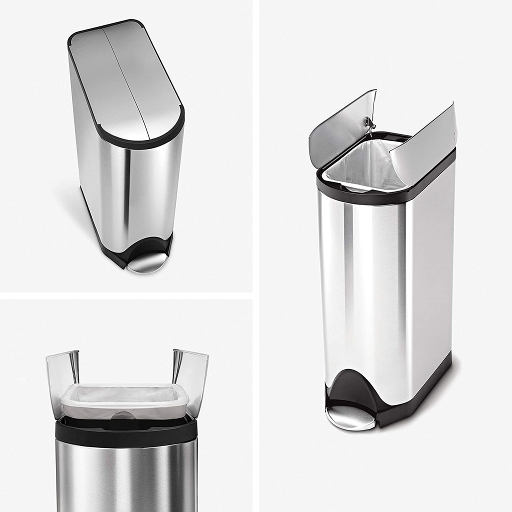 Thùng rác Simplehuman cánh bướm 18L [Hàng Đức chính hãng]