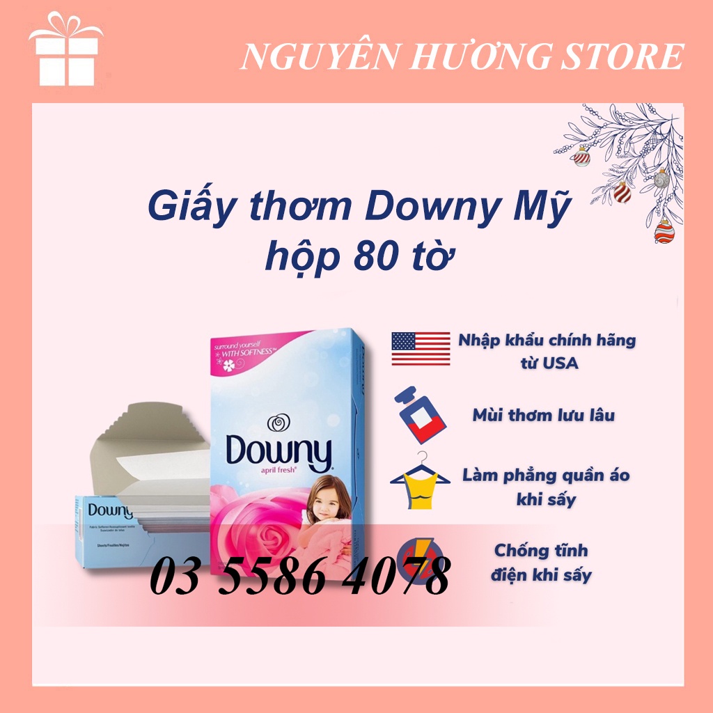 Giấy thơm Downy Hộp 80 tờ | Nguyên Hương Store