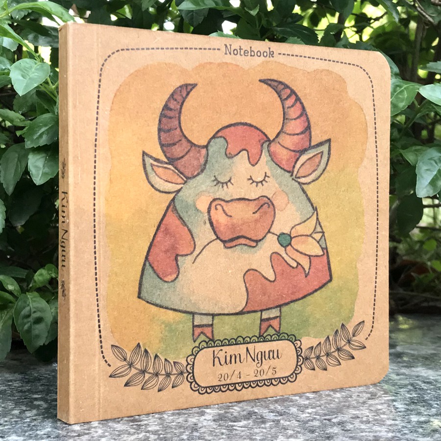 Notebook - 12 cung hoàng đạo - Kim ngưu (Giấy Kraft nâu)