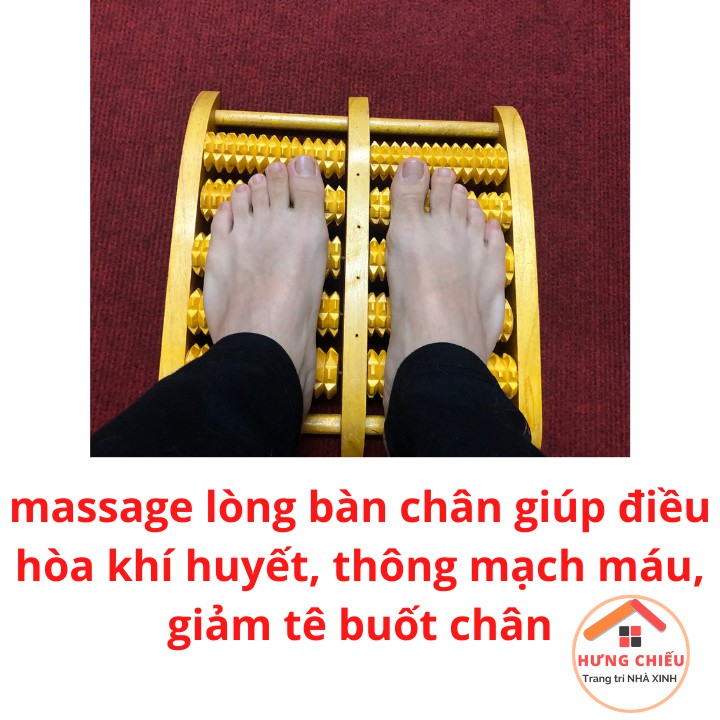 Bàn lăn massage chân, masa gỗ