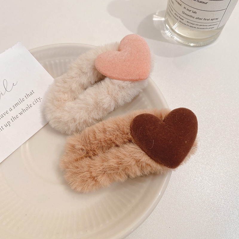 Kẹp tóc đính nơ vải nhung màu sắc cà phê xinh xắn dễ thương cho nữ