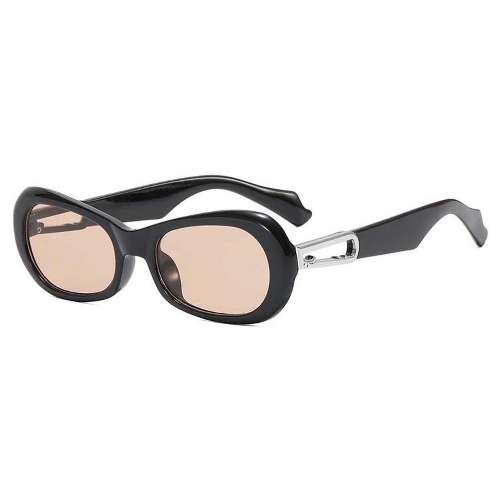 Kính Mát Gọng Oval Họa Tiết Da Báo Màu Trắng / Đen Phong Cách Hip Hop Hàn Quốc Thời Trang Cho Nam